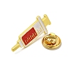 Medical Treatment Theme Baking Paint Black Golden Zinc Alloy Brooches JEWB-M037-03E-G-2