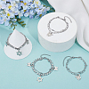4Pcs 2 Styles Alloy Multi-strand Bracelets for Women BJEW-SC0001-59-3
