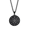 Stainless Steel 12 Constellation Moon Time Turner Pendant Twisted Chain Necklaces for Men IE4017-3-1