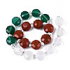 Natural Red Agate & Green Agate & Red Jasper Beads Strands G-T144-19B-01-2