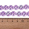 Baking Paint Electroplate Transparent Glass Beads Strands EGLA-Q136-04A-07-4