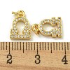 Rack Plating Brass Micro Pave Cubic Zirconia Pendants KK-K386-02C-G-3