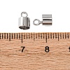 304 Stainless Steel Fold Over Crimp Cord Ends STAS-P434-05F-P-3
