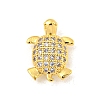 Rack Plating Brass Micro Pave Clear Cubic Zirconia Beads KK-P277-30G-1