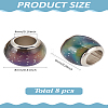 8Pcs Glass European Beads GLAA-LP0001-03-2