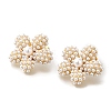 Rack Plating Flower Brass Stud Earrings EJEW-H016-08G-2