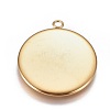 Ion Plating(IP) 304 Stainless Steel Pendant Cabochon Settings X1-STAS-G127-13-25mm-G-2