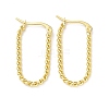 PVD Vacuum Plating Titanium Steel Twist Rope Oval Hoop Earrings for Women EJEW-A074-01G-1