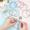 Unicraftale 12Pcs 2 Colors 304 Stainless Steel Twist Round Cuff Bangles Set BJEW-UN0001-48-4