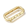 Brass Micro Pave Clear Cubic Zirconia Clasps KK-CBAEEA8-04G-2