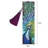 Peacock Pattern DIY Diamond Painting Bookmark with Tassel Pendants Kits PW-WG4E214-01-2