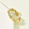 304 Stainless Steel Cubic Zirconia Cuff Open Rings for Women RJEW-Z122-02G-06-3
