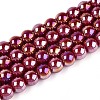 Electroplate Opaque Glass Beads Strands LS-GLAA-T032-P8mm-AB23-1