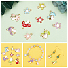 60Pcs 10 Style Alloy Enamel Pendants ENAM-PH0001-99-6