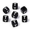 Initial Acrylic Horizontal Hole Beads X-OACR-ZX006-35T-1
