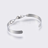 304 Stainless Steel Cuff Bangles BJEW-I255-72-4