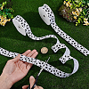 Polyester Football Pattern Ribbon OCOR-WH0078-556-3