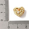 Heart Rack Plating Brass Micro Pave Cubic Zirconia European Beads KK-G511-02B-G-3