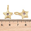 304 Stainless Steel Micro Pave Cubic Zirconia Pendants CU-CBA02E8-19G-02-3