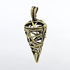 Cone Brass Cage Pendants LS-KK-L079-11-NR-1