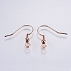 Brass Earring Hooks KK-F737-42RG-RS-1