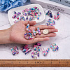 26Pcs 26 Letters Transparent Epoxy Resin Pendants CRES-TA0001-15-7