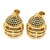 Rack Plating Brass Micro Pave Cubic Zirconia Pendants KK-Z063-49G-02-1