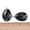 Natural Black Onyx(Dyed & Heated) Big Pendants KK-F868-30P-01-3