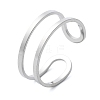 304 Stainless Steel Hollow Cuff Rings for Women RJEW-S395-01P-4