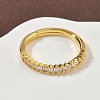 Brass Micro Pave Cubic Zirconia Finger Rings RJEW-H258-06G-2