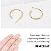 Brass Half Hoop Earrings EJEW-BC0001-03G-3