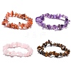 Natural & Synthetic Mixed Stone Chips Stretch Bracelets BJEW-JB01308-1