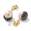 Potato Natural Pearl Stud Earrings for Women EJEW-E303-33G-2