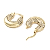 Brass Micro Pave Cubic Zirconia Chunky Hoop Earrings for Women EJEW-E310-19G-2