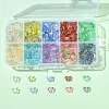 300Pcs 10 Colors Spray Painted Transparent Acrylic Beads OACR-FS0002-62-5