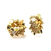 Column Brass Micro Pave Cubic Zirconia European Beads KK-L230-05G-1