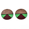 Resin & Walnut Wood Pendants RESI-S389-070A-B01-2