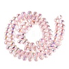 Electroplate Transparent Glass Beads Strands EGLA-N057-01A-06-2