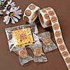 8 Rolls 4 Style Bake Theme Self-Adhesive Kraft Paper Stickers DIY-LS0003-42-6