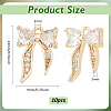 Brass Micro Pave Clear Cubic Zirconia Charms FIND-BC0013-57B-2