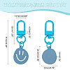 HOBBIESAY 8Pcs 8 Colors Enamel Smiling Face Pendant Decorations FIND-HY0002-67-2