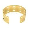 304 Stainless Steel Wide Hollow Saint Benedict Medal Open Cuff Bangles LS-BJEW-S154-01G-3