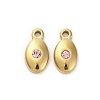 Real 14K Gold Plated 304 Stainless Steel Charms STAS-R005-09G-04-1