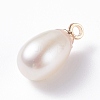 Natural Pearl Charms X-PALLOY-JF01281-02-3
