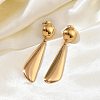 304 Stainless Steel Dangle Stud Earrings for Women EJEW-F412-01G-01-2