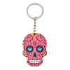 Plastic Pendant Keychain SKUL-PW0002-060E-1