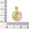 Rack Plating Brass Micro Pave Clear Cubic Zirconia Pendants KK-Z063-23G-3
