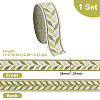 11.5~12.5M Ethnic Style Polyester Jacquard Leaf Ribbon OCOR-OC0001-43-2