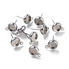 Non-Tarnish 304 Stainless Steel Stud Earring Settings STAS-I161-01B-P-1