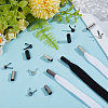30Pcs 3 Colors Alloy Aglets for Shoelaces FIND-DR0002-16-4